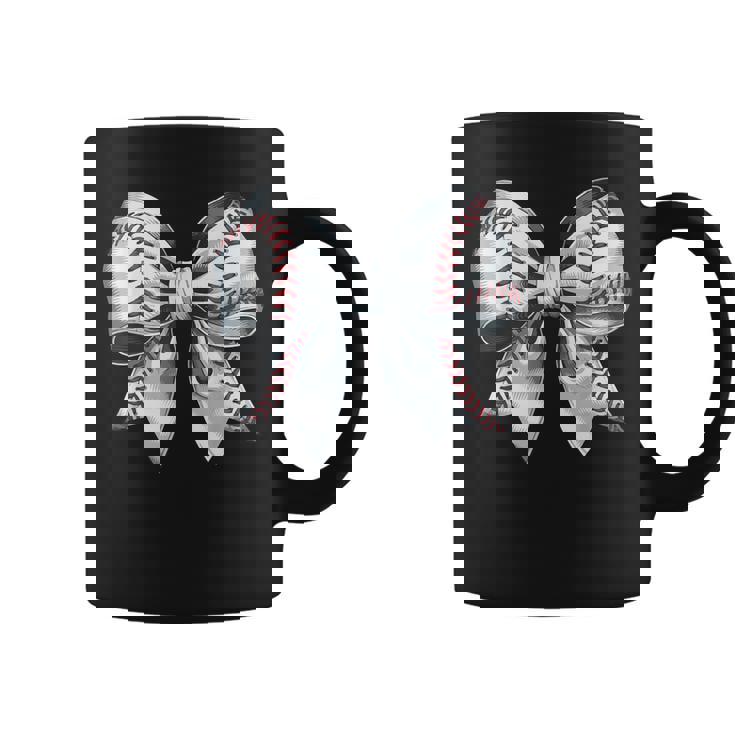 Baseball Bow For Baseball Mom Girls Coffee Mug