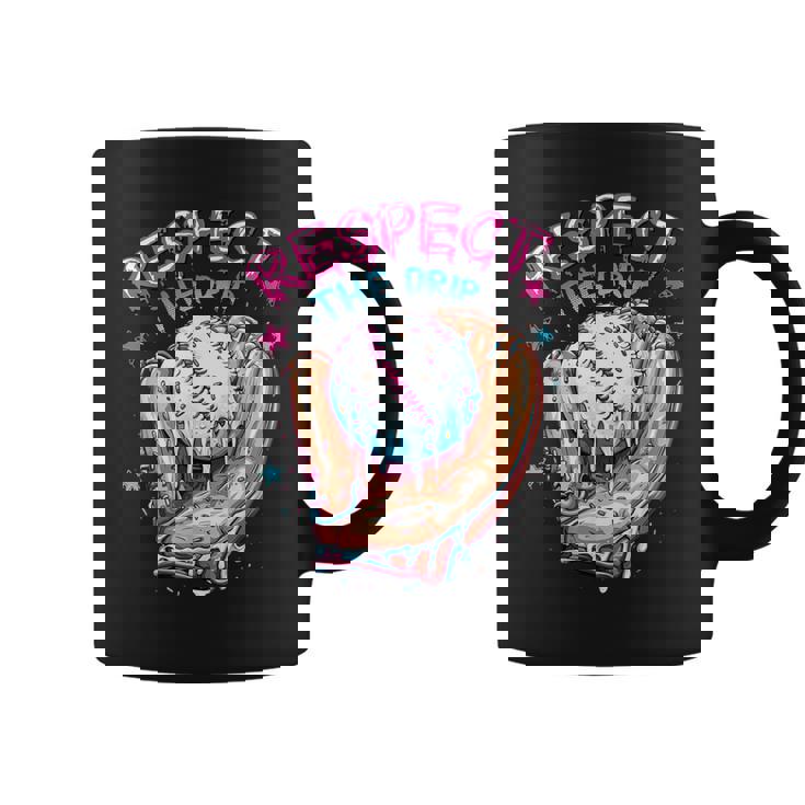 Baseball Drip For Boys Ice Cream Respect The Drip Baseball Coffee Mug