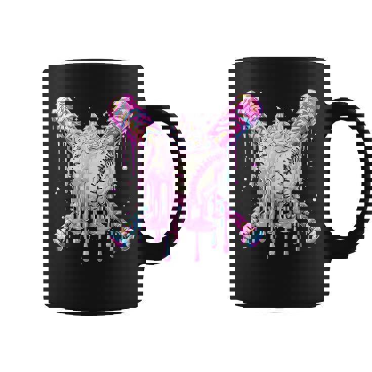Baseball Drip For Boys Ice Cream Drip Youth Baseball Bats Coffee Mug