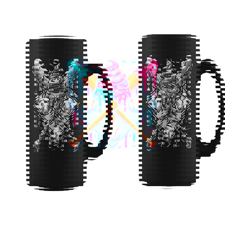 Baseball Drip For Boys Ice Cream Drip Youth Boys Baseball Graphic Print Coffee Mug