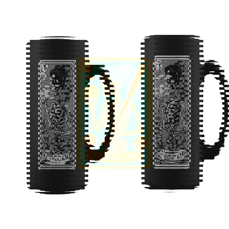 Baseball Mom Tarot Card Skeleton Mama Coffee Mug