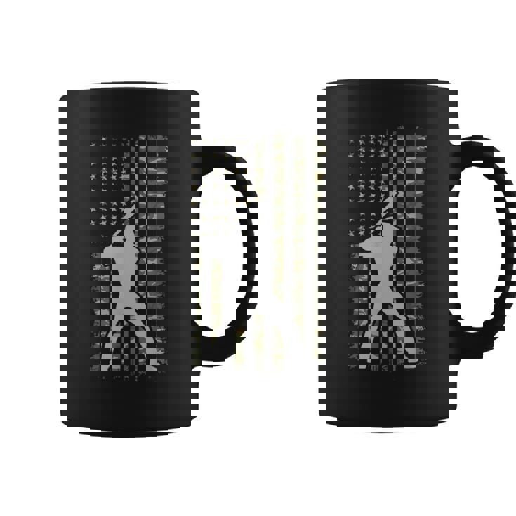 Baseball Player American Flag Baseball Usa Coffee Mug
