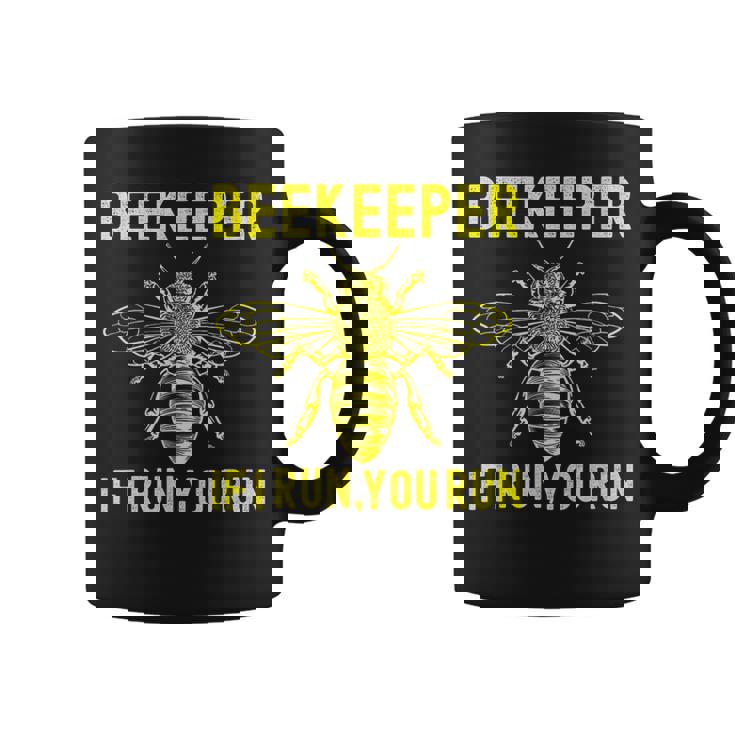 Beekeeper If I Run You Run Apiarist Beekeeping Graphic Print Coffee Mug