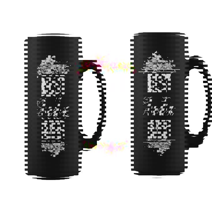Best Auntie Ever Co Best Auntie Ever Floral Aunt Coffee Mug