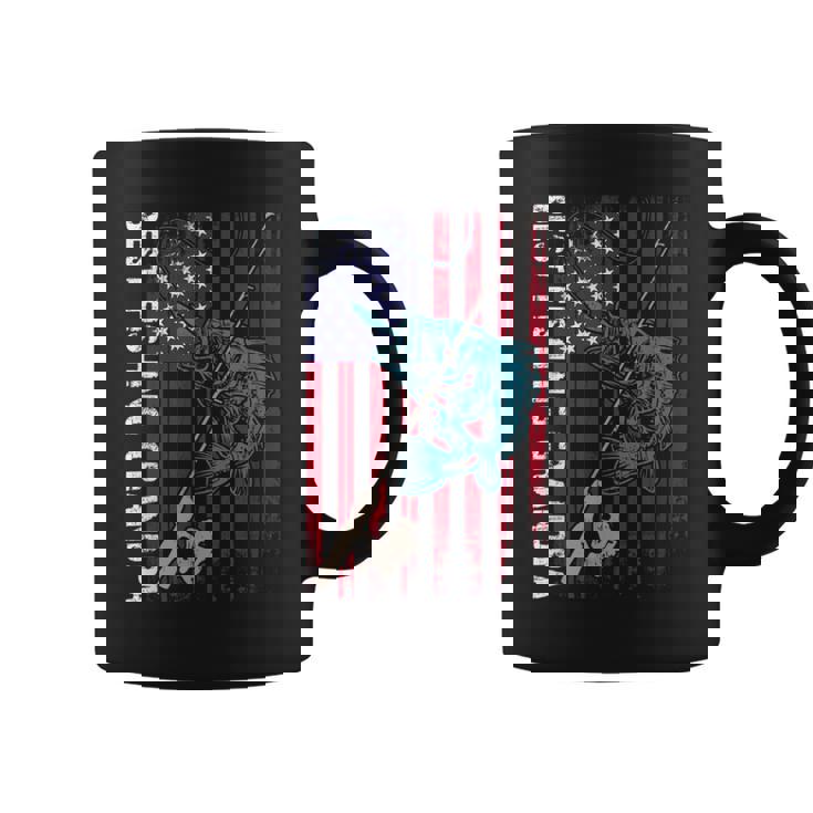 Best Fishing Canne À Pêche Avec Drapeau Américain Tasse