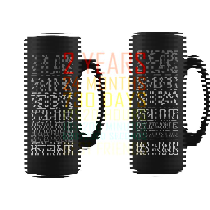 Best Friends Vintage 2 Years Friendship Anniversary Graphic Print Coffee Mug