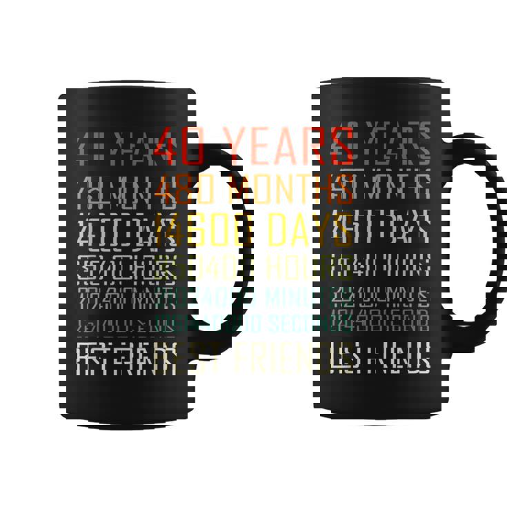 Best Friends Vintage 40 Years Friendship Anniversary Graphic Print Coffee Mug