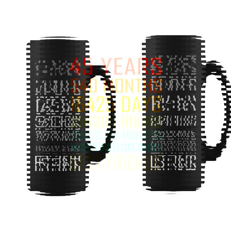 Best Friends Vintage 45 Years Friendship Anniversary Graphic Print Coffee Mug
