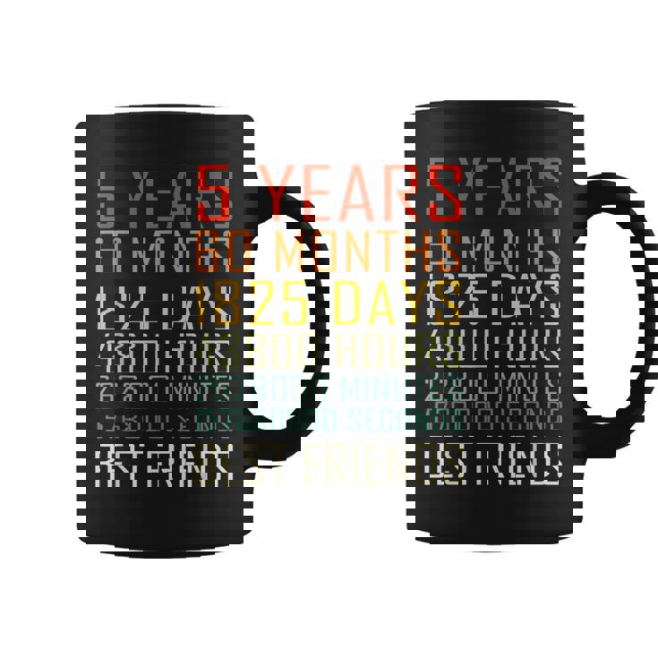 Best Friends Vintage 5 Years Friendship Anniversary Graphic Print Coffee Mug