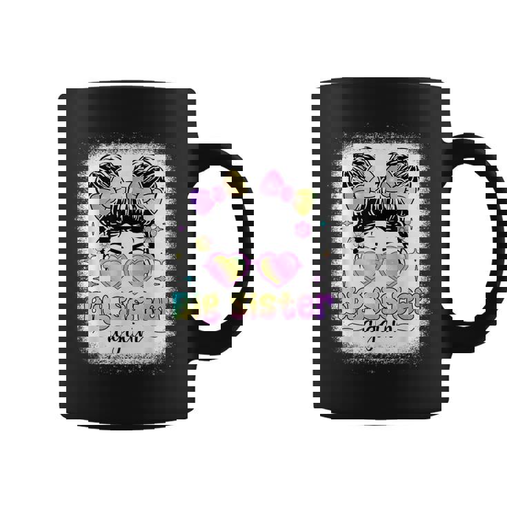 Big Sister Again Messy Bun Big Sister Girls Toddlers Graphic Print Coffee Mug