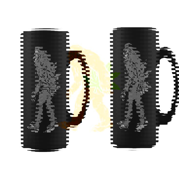 Bigfoot Weed Leaf Cannabis Marijuana 420 Stoner Graphic Print Coffee Mug