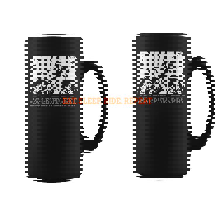 Biker Eat Sleep Ride Repeat Mountainbike Bicicleta Mtb Taza de café