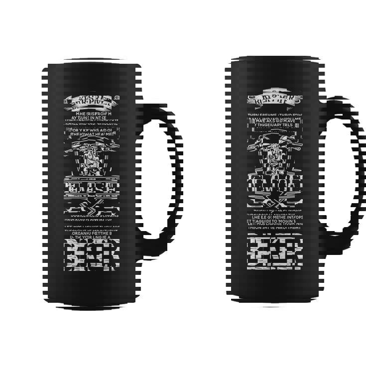 Biker's Prayer Motorcycle Men For Biker Biking Motorcycling Graphic Print Coffee Mug