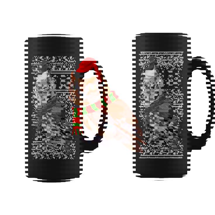 Bird Xmas Santa Hat Eastern Screech-Owl Ugly Christmas Graphic Print Coffee Mug
