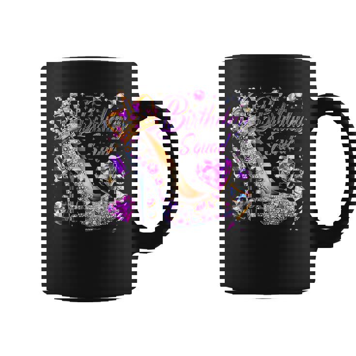 Birthday Squad Diva Squad Crown Hearts Birthday Girls Coffee Mug