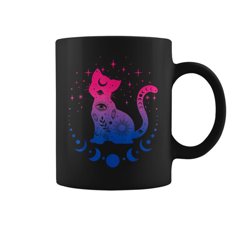 Bisexual Astrology Cat Colours Of Bi Pride Flag Tassen