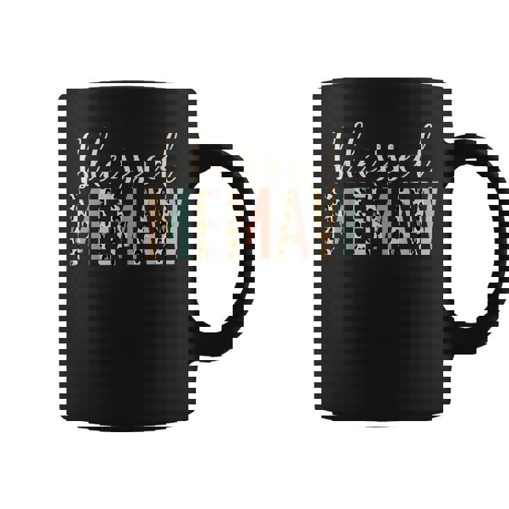 Blessed Memaw Cute Leopard Print Coffee Mug