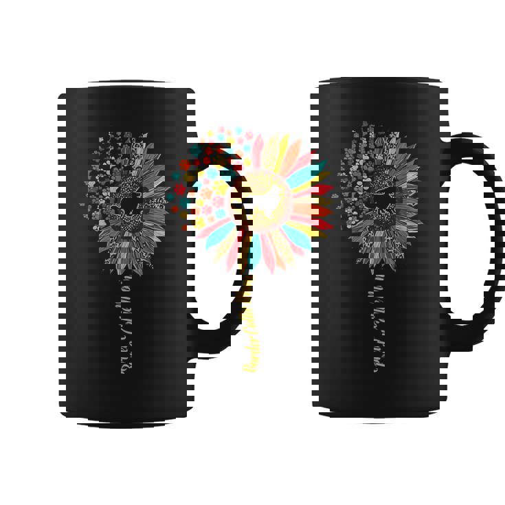 Border Collie Mom Sunflower Dog Paw Colorful Coffee Mug