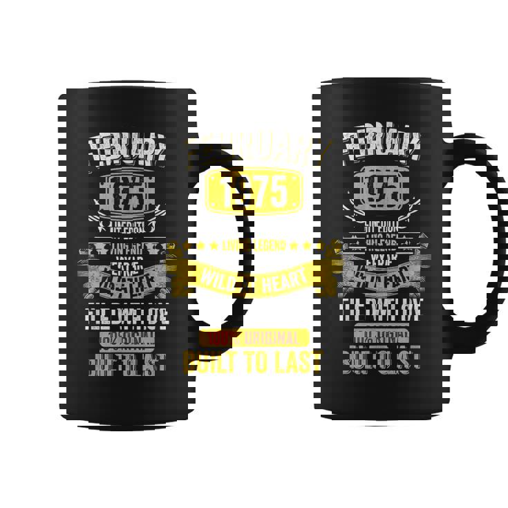 Born In February 1975 Vintage February 1975 Birthday Coffee Mug