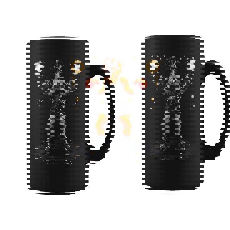Boxeo Chica Pixel Gráfico Taza de café