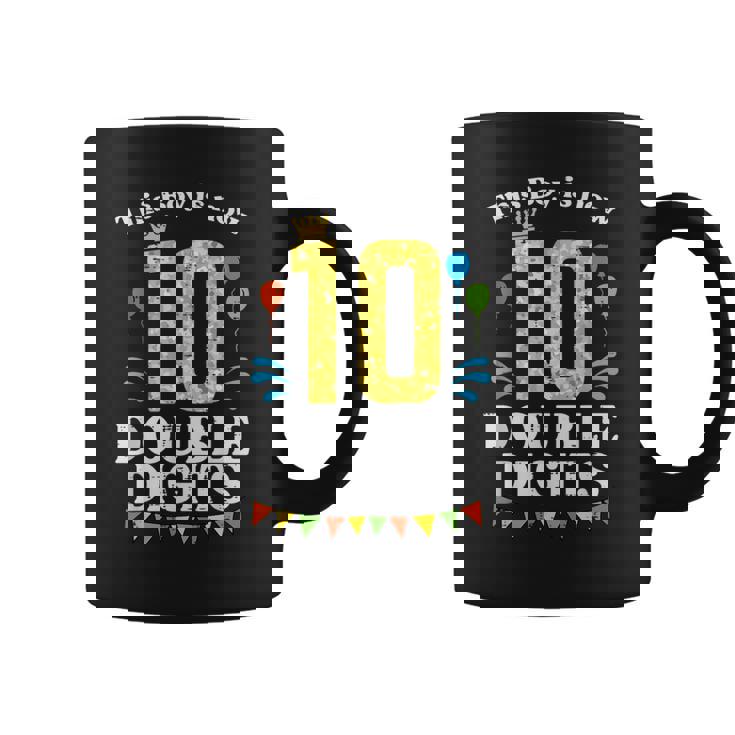 This Boy Is Now 10 Double Digits Crown 10Th Birthday Fiesta Coffee Mug