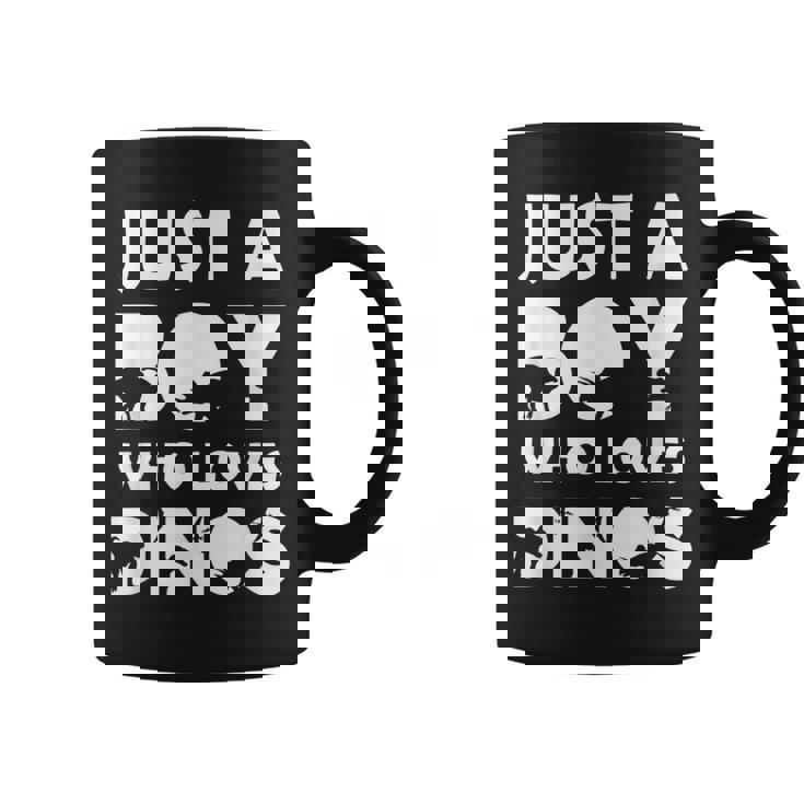 Boy Who Loves Dinos Letras Divertidas Con Diseño De Dinosaur Taza de café
