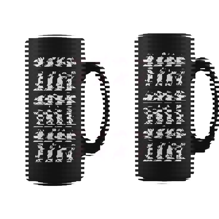 Bunny Yoga Conejitos Ejercicios Deportes Rabbit Fitness Taza de café