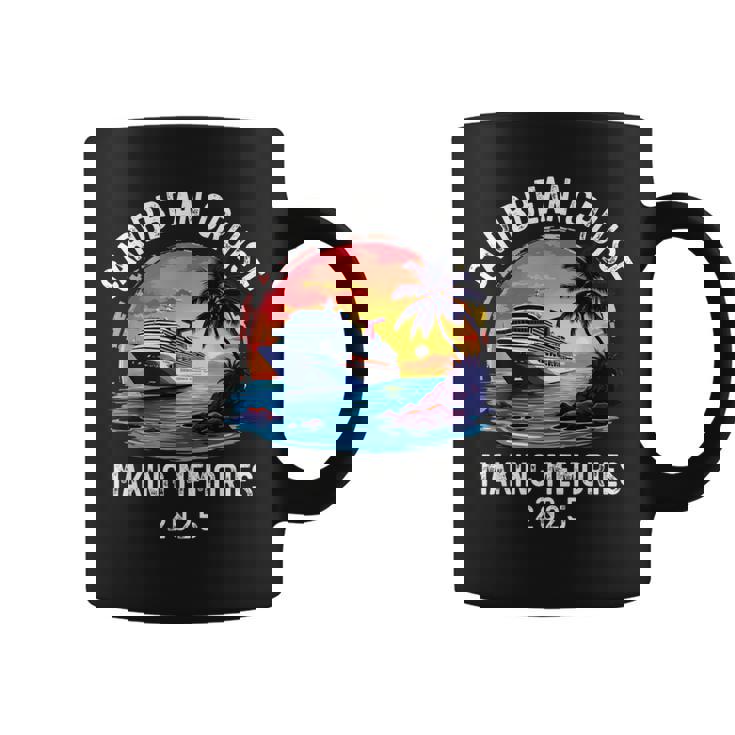 Caribbean Cruise 2025 Souvenir Matching Family Friends Squad Graphic Print Coffee Mug
