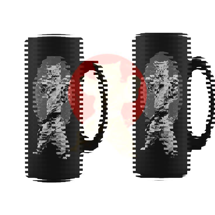 Cat Karate Judo Japan Japanese Flag Graphic Coffee Mug