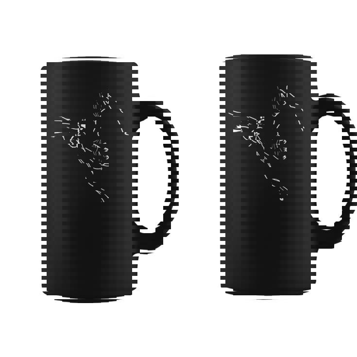 Cat And People Punch Hand Cat Man Friendship Bump Cat's Paw Graphic Print Coffee Mug