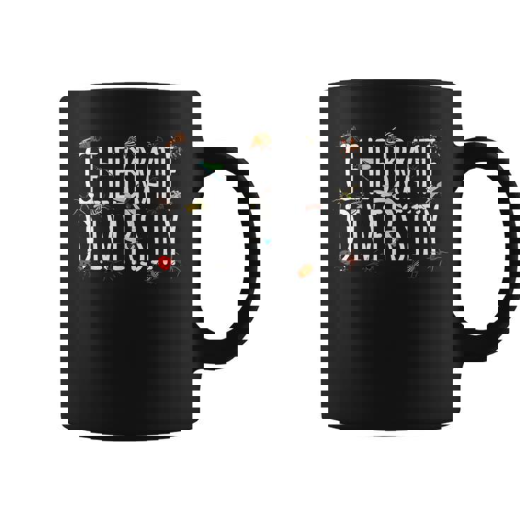 Celebrate Diversity Bugs Entomology Types Of Insect Graphic Print Coffee Mug