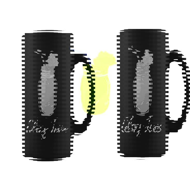 Celery Print As a Celery Juice Movement Gift Detox Tees Graphic Print Coffee Mug