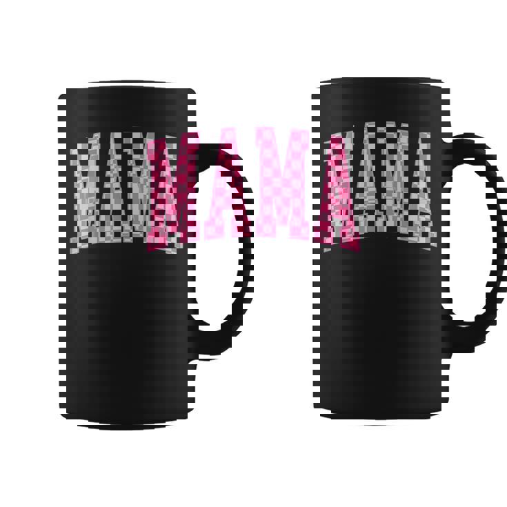 Checkered Pink Mama Mommy Happy Mother's Day Best Mom Ever Coffee Mug