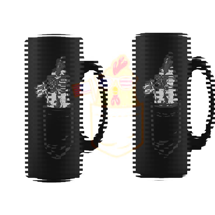 Chicken Pocket Farm American Flag USA 4th Of July Animal Tank Top Graphic Print Coffee Mug