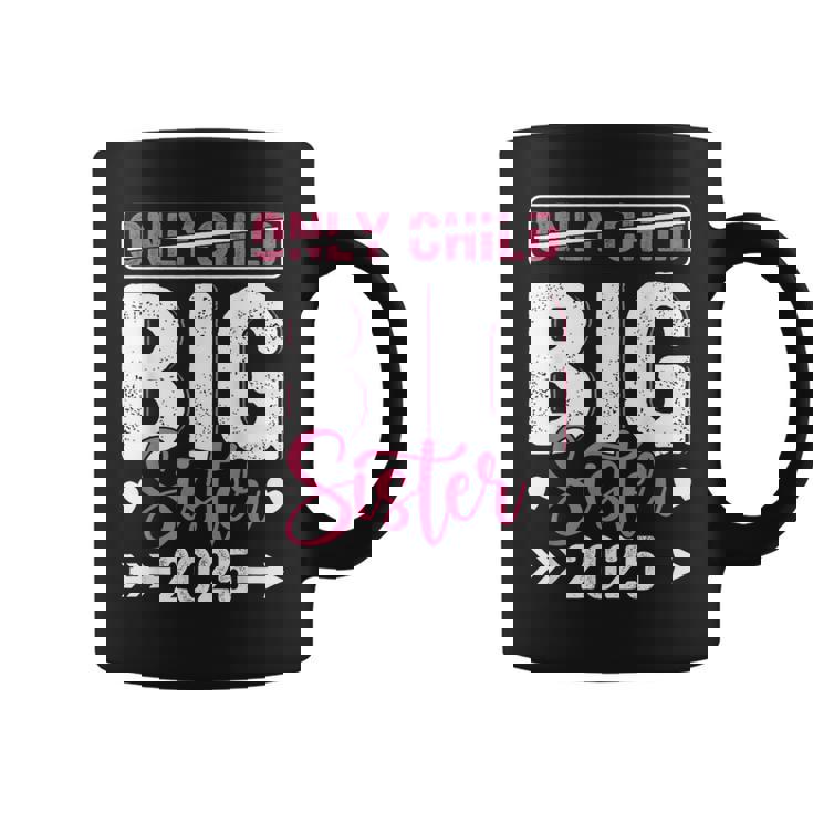 Only Child Big Sister 2025 Cute Promoted To Big Sister 2025 Coffee Mug