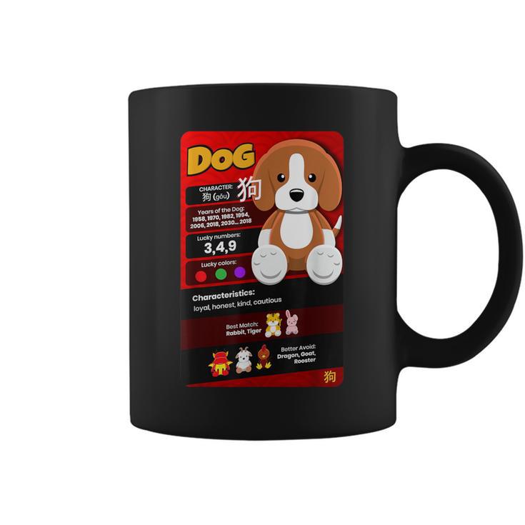 Chinese Zodiac Horoscope Animal Facts Card Year Of The Dog Graphic Print Coffee Mug