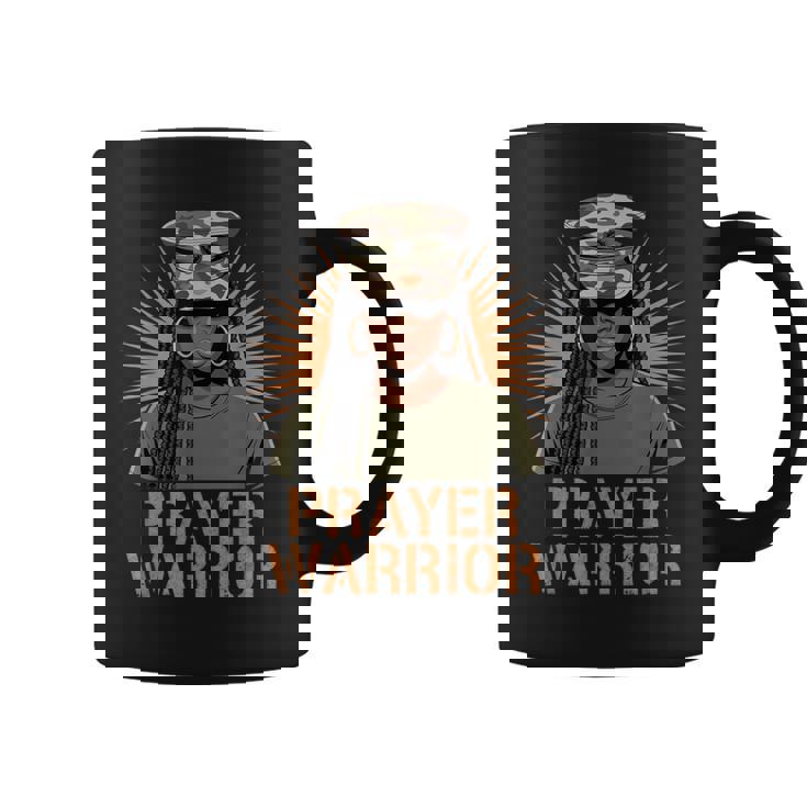 Christian Camo Girl Hat Jesus God Black Prayer Warrior Coffee Mug