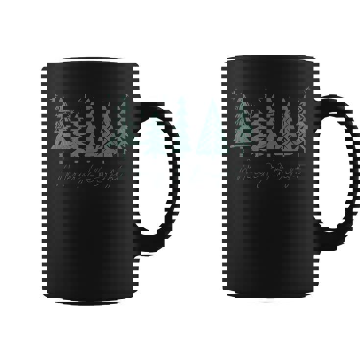 Christmas Tree Merry And Bright Festive Holiday Women Coffee Mug
