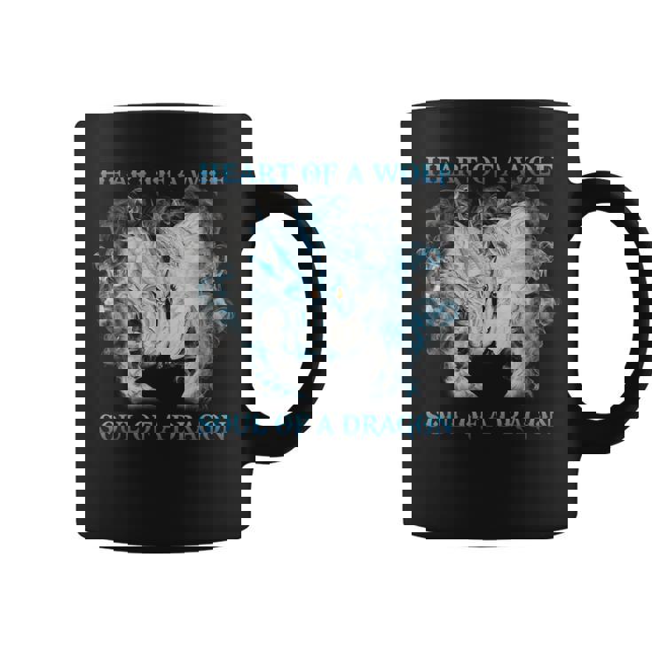 Coeur De Loup Âme D'un Dragon Dragon Cool Loup Guerrier Tasse