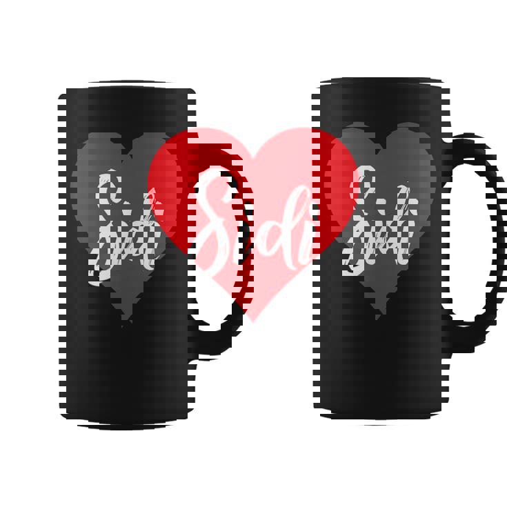 Con Nombre I Love Sidi I Heart Named Taza de café