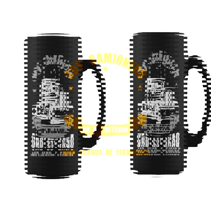 Conductor De Camión Grande Semirremolque Conductor Taza de café