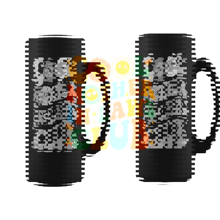 Cool Mother In Laws Club Groovy Mother's Day Floral Coffee Mug