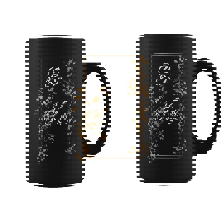 Copper Fall Leaves And Be Kind Graphic Print Coffee Mug