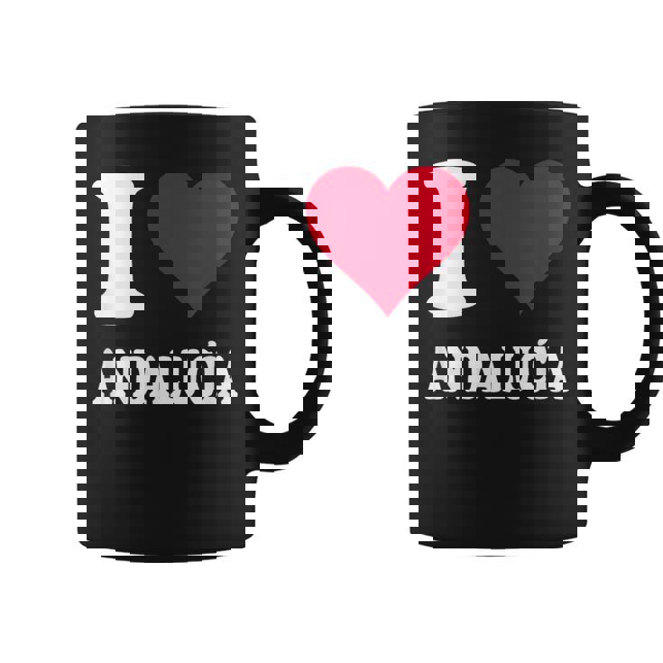 Corazón Rojo Me Encanta Andalucía Taza de café