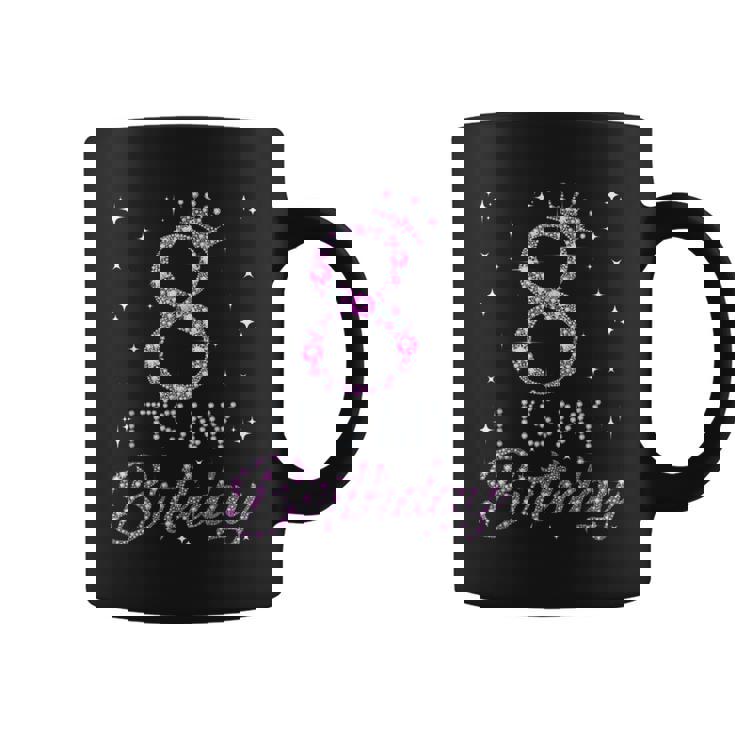 Corona Rosa Para Niña De 8 Años Con Texto En Inglés It's My Birthday Taza de café