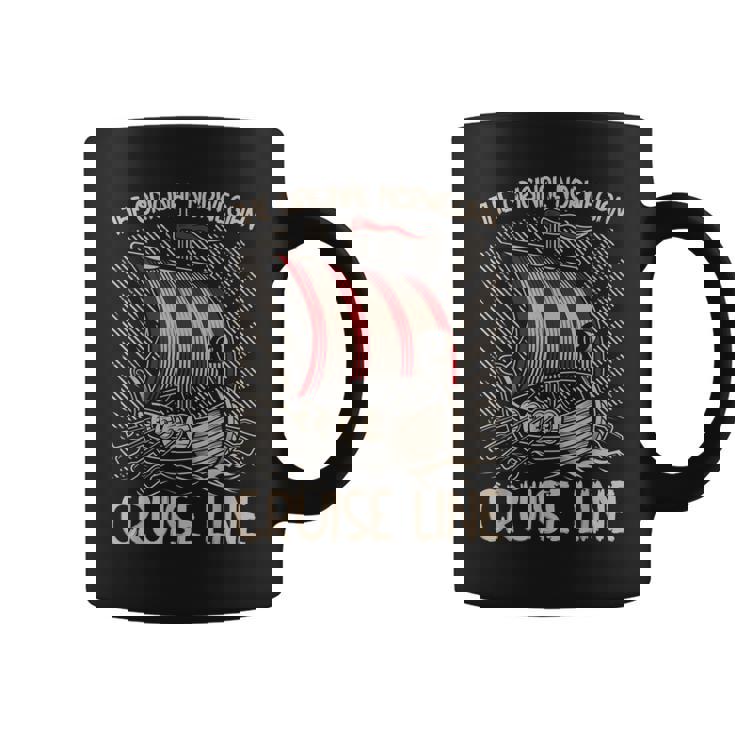 Cruise Line Tee Norwegian Norse Drakkar Viking Ship Graphic Print Coffee Mug