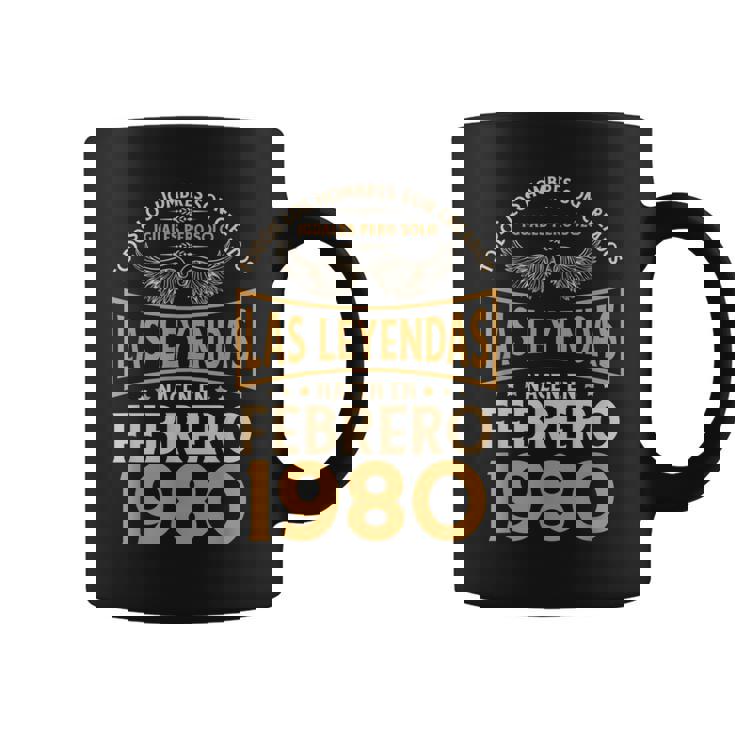 Cumpleaños Hombre Regalos Las Leyendas Febrero 1980 Taza de café