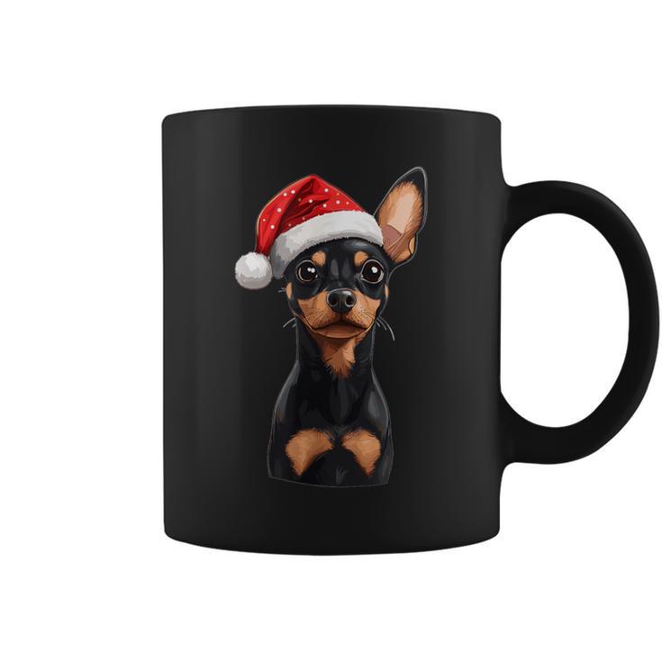 Cute Miniature Pinscher Dog Christmas Merry Xmas Graphic Tassen