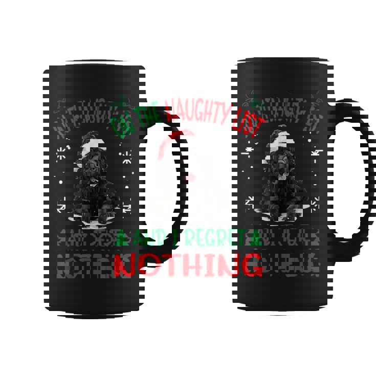 Cute Newfoundland Dog Christmas On The Naughty List And I Graphic Print Coffee Mug