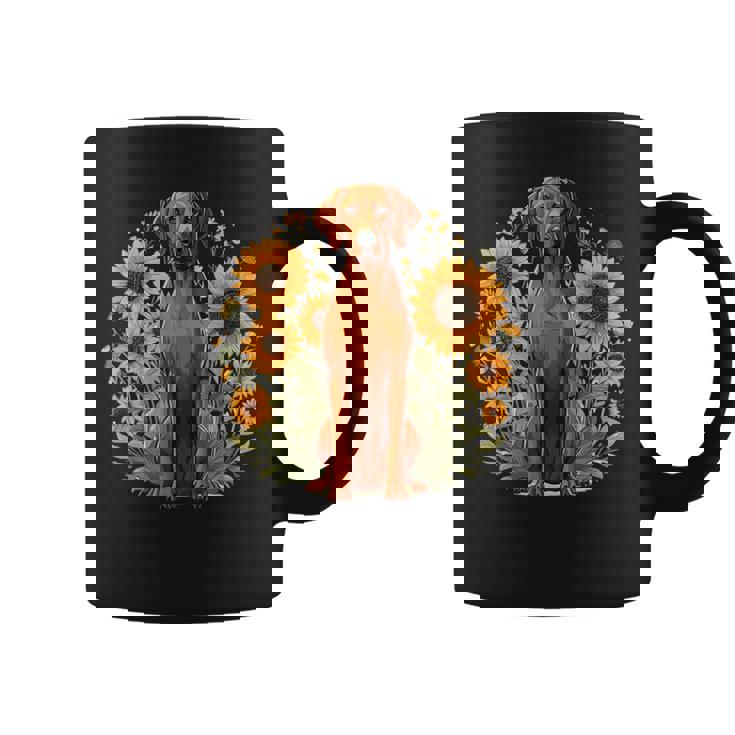 Cute Sunflowers Rhodie Dog Lover Coffee Mug